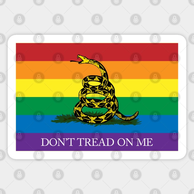 Rainbow Gadsden Flag Sticker by Operation Blazing Sword